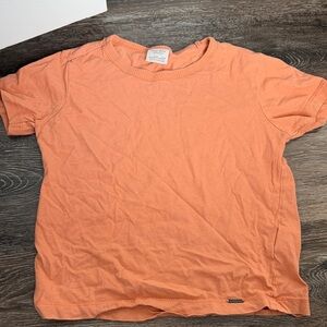 Zara Short Sleeve Tee in Peach Orange